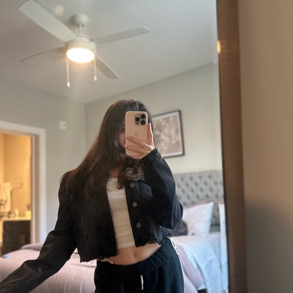 Black denim jacket - Picture 2 of 3